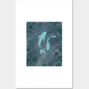 Koi pond Posters and Art